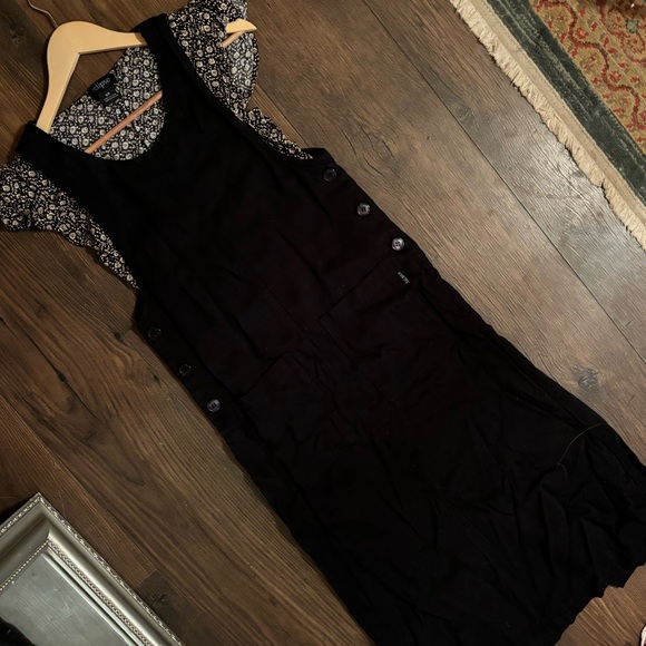 ❤️black vintage coverall babydoll dress - Picture 2 of 4